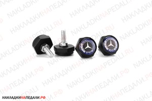 Болты номерного знака Mercedes (тип 2, черный мат)
