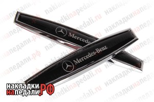 Шильдики на крылья Mercedes-Benz (черные)