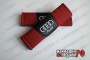 Накладки на ремни с перфорацией Audi (красные)