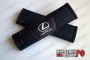 Накладки на ремни с перфорацией Lexus (черные)